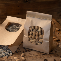 Image SACS SOS AUTO-FERMETURE AVEC FENÊTRE 1800 GR 60 G/M2 + 25µ OPP 12+6,5x24,6 CM NATUREL KRAFT (500 UNITÉ) #5