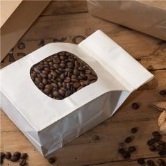 SACS SOS AUTO-FERMETURE AVEC FENÊTRE 1300 GR 60 G/M2 + 25µ OPP 9+6x25 CM BLANC CELLULOSE (500 UNITÉ)