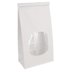 Image SACS SOS AUTO-FERMETURE AVEC FENÊTRE 1800 GR 60 G/M2 + 25µ OPP 12+6,5x24,6 CM BLANC CELLULOSE (500 UNITÉ) #1