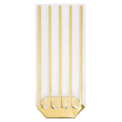 Image SACHETS LISERE DORE  31 G/M2 35µ 14x30,5 CM TRANSPARENT PP (100 UNITÉ) #1