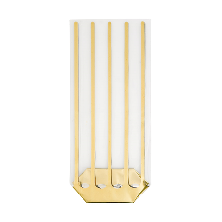 Image SACHETS LISERE DORE  31 G/M2 35µ 14x30,5 CM TRANSPARENT PP (100 UNITÉ) #1