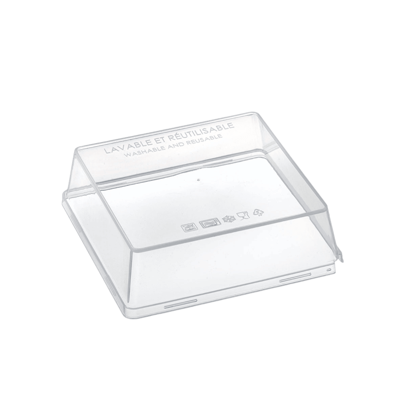 Couvercle PP pour assiette Quartz PP 130x130 mm Couvercle PP pour assiette Quartz PP 130x130 mm