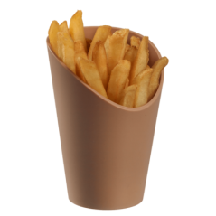 Barquette frites LOOP PP beige foncé H120 Ø82 mm