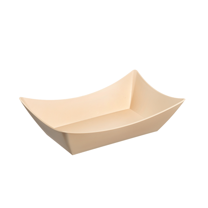 Barquette Snacking LOOP PP beige clair 500 ml Barquette Snacking LOOP PP beige clair 500 ml