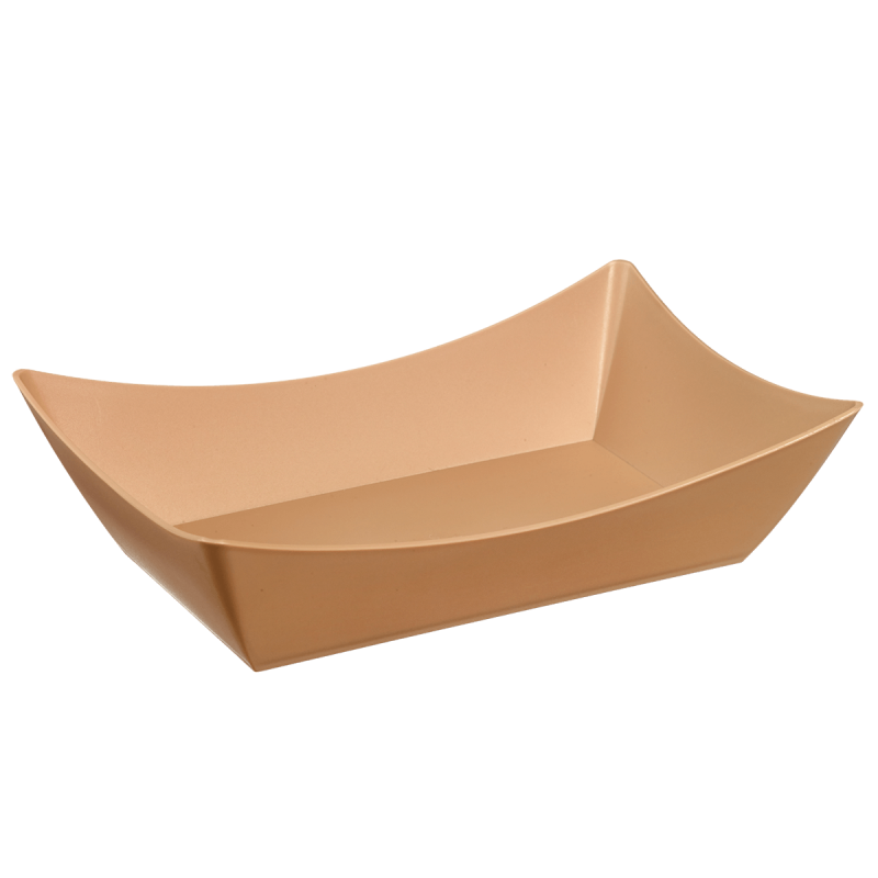 Barquette Snacking LOOP PP beige foncé 1000 ml