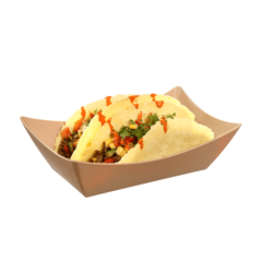 Barquette Snacking LOOP PP beige foncé 700 ml