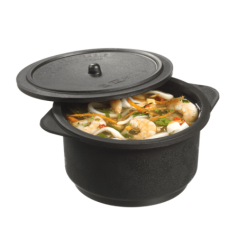 Cocotte LOOP avec couvercle PP noire 350 ml