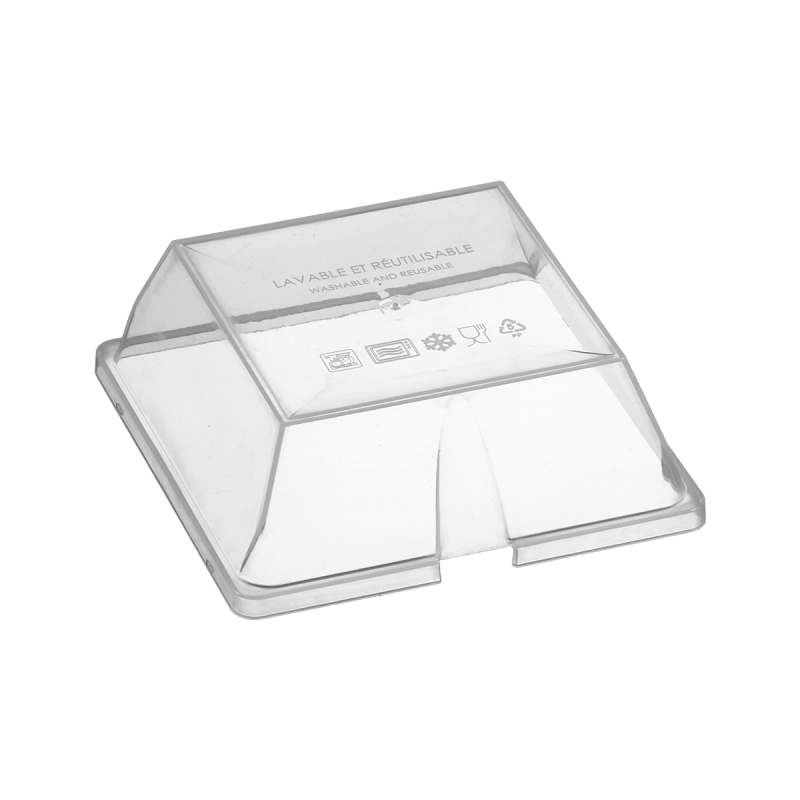 Couvercle PP pour assiette Fluid' PP 160x160 mm Couvercle PP pour assiette Fluid' PP 160x160 mm