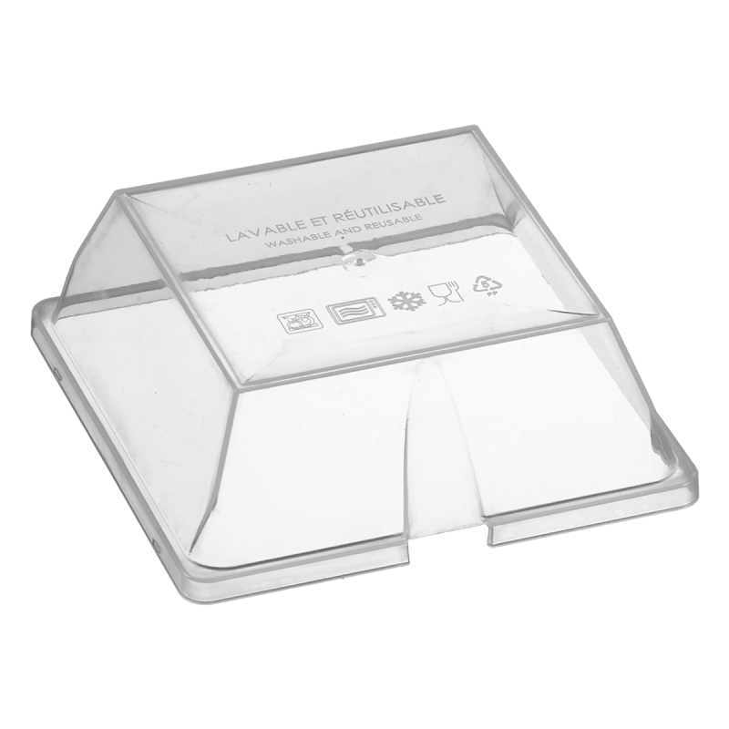 Couvercle PP pour assiette Fluid' PP 200x200 mm Couvercle PP pour assiette Fluid' PP 200x200 mm