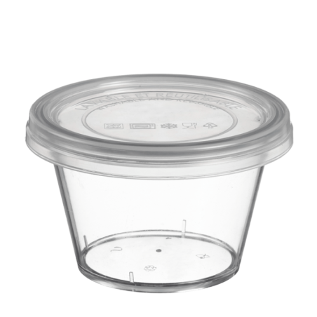 Couvercle PP pour pot Authentik en SAN 330 ml