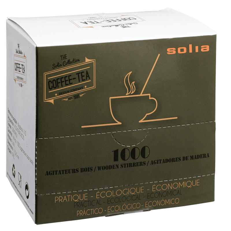 Agitateur bois en boîte distributrice 110 mm Agitateur bois en boîte distributrice 110 mm