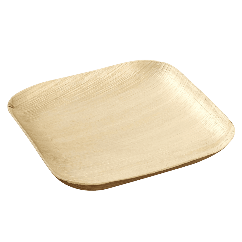 Assiette Areca feuille de palmier 150x150 mm Assiette Areca feuille de palmier 150x150 mm