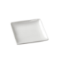 Assiette Fluid' céramique blanche 110x110x14 mm DC42000