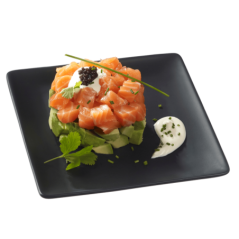 Assiette Fluid' céramique noire 160x160x15 mm