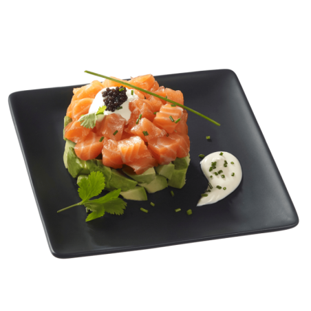 Assiette Fluid' céramique noire 160x160x15 mm