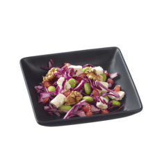 Assiette Fluid' creuse céramique noire 128x118x25 mm