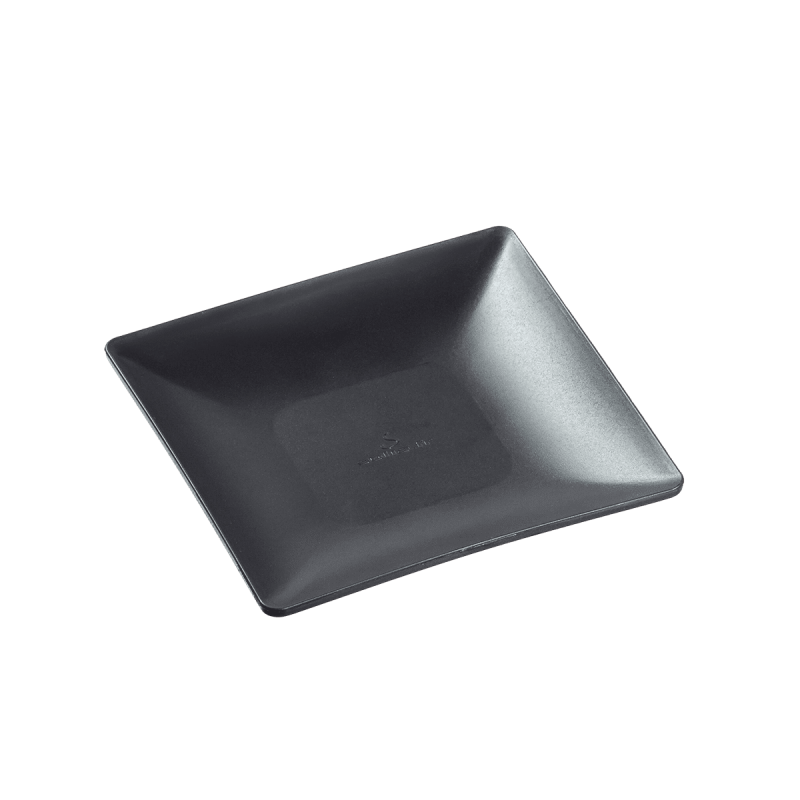 Assiette Fluid' PP noir 110 x110 mm