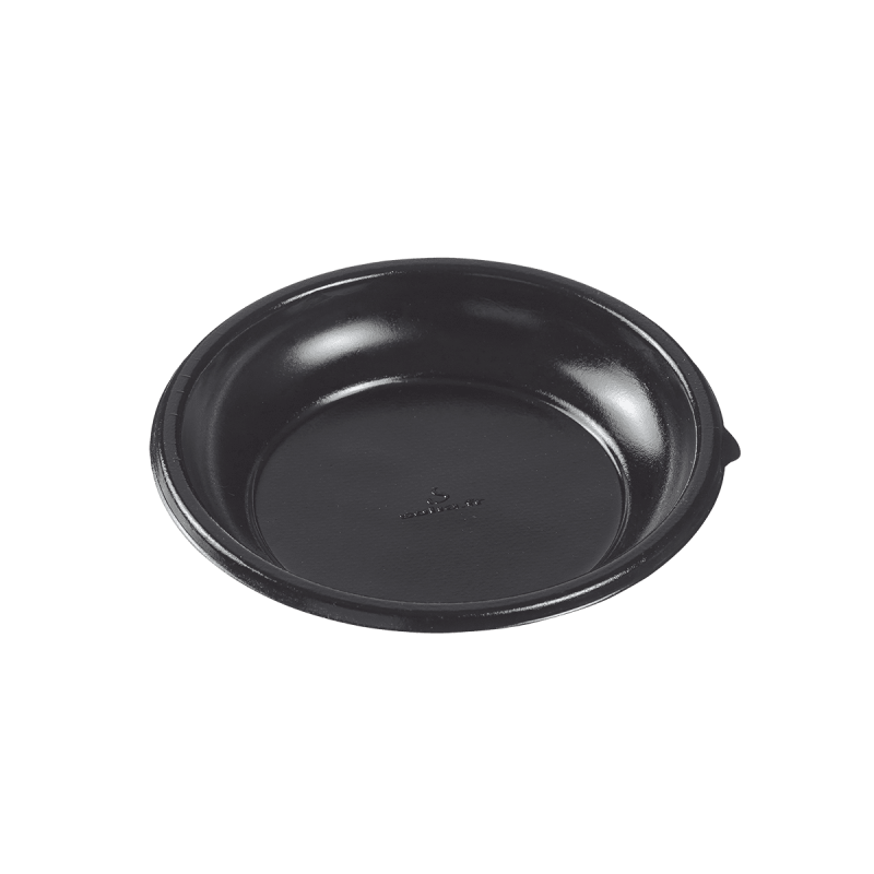 Assiette Galaxie ronde pulpe de canne avec lamination noire Ø132 mm Assiette Galaxie ronde pulpe de canne avec lamination noire Ø132 mm