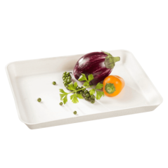 Assiette Kanopée pulpe de canne avec lamination 200x150 mm