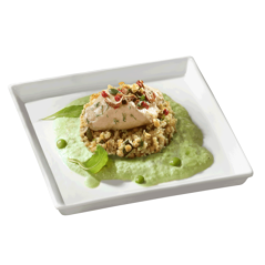 Assiette Quartz céramique blanche 130x130x16 mm