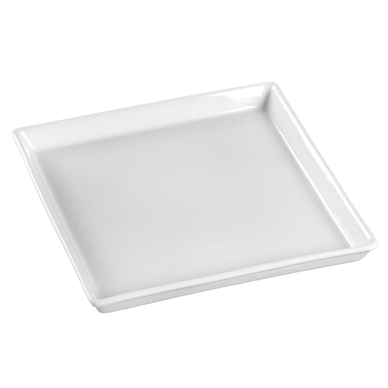 Assiette Quartz céramique blanche 160x160x16 mm Assiette Quartz céramique blanche 160x160x16 mm
