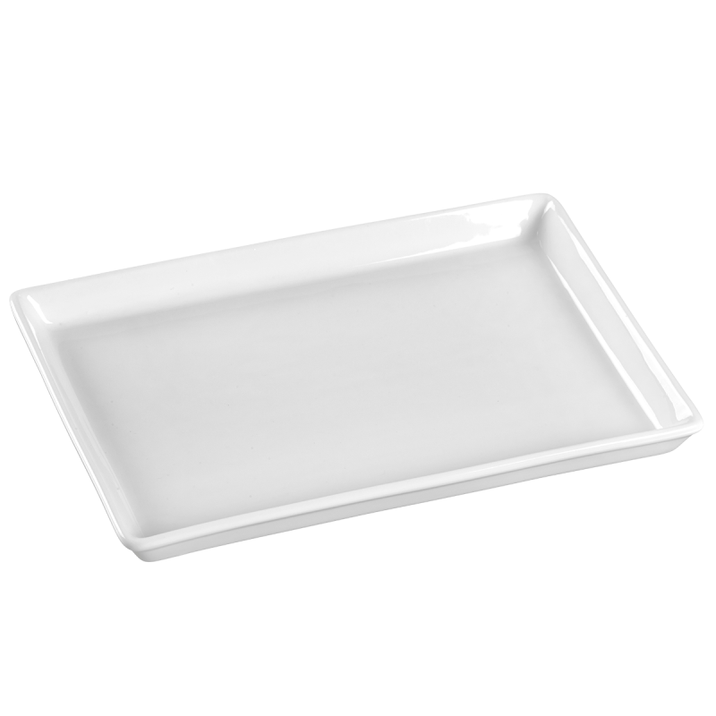 Assiette Quartz céramique blanche 185x130x16 mm Assiette Quartz céramique blanche 185x130x16 mm
