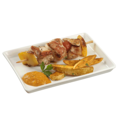 Assiette Quartz céramique blanche 185x130x16 mm