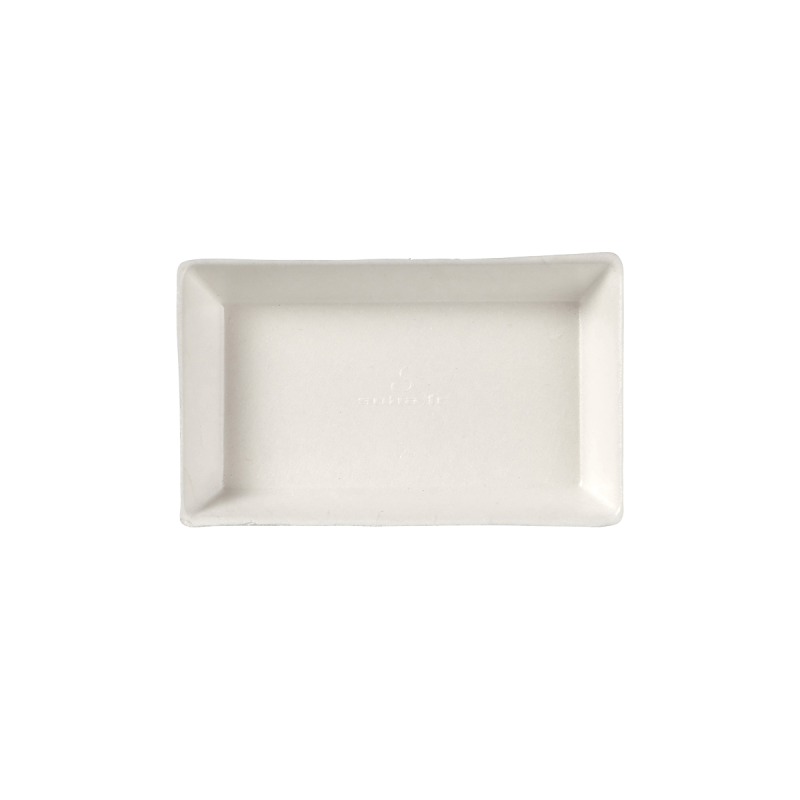 Assiette Quartz pulpe de canne 100x60 mm Assiette Quartz pulpe de canne 100x60 mm