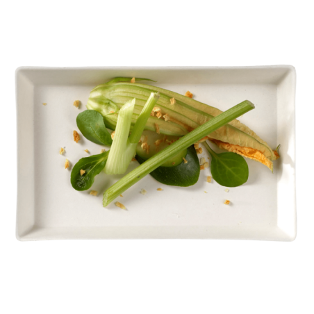 Assiette Quartz pulpe de canne 160x100 mm