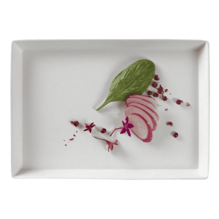 Assiette Quartz pulpe de canne 185x130 mm