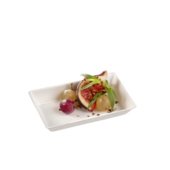 Assiette Quartz pulpe de canne avec lamination 100x60 mm