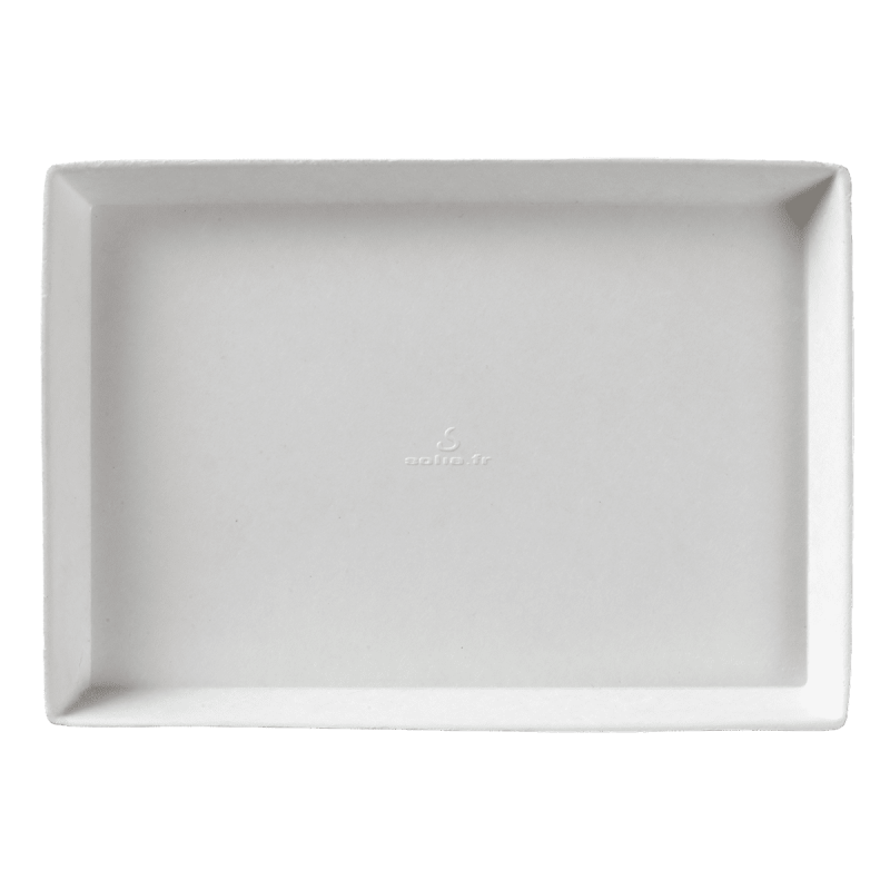 Assiette Quartz pulpe de canne avec lamination 185x130 mm Assiette Quartz pulpe de canne avec lamination 185x130 mm