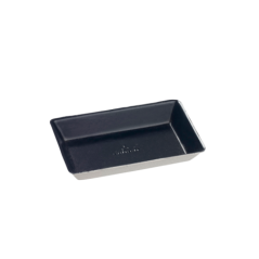 Assiette Quartz pulpe de canne avec lamination noire 100x60 mm