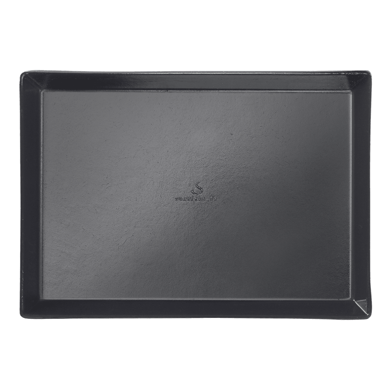 Assiette Quartz pulpe de canne avec lamination noire 185x130 mm Assiette Quartz pulpe de canne avec lamination noire 185x130 mm