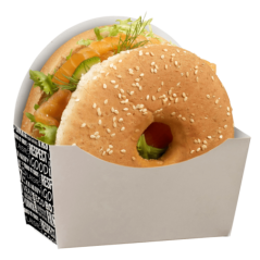 Barquette 120x50x120 mm pour Bagel District