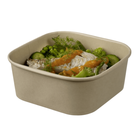 Barquette Lingot fibre de bambou 1500 ml