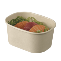 Barquette Lingot fibre de bambou 260 ml