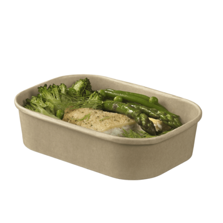 Barquette Lingot fibre de bambou 580 ml