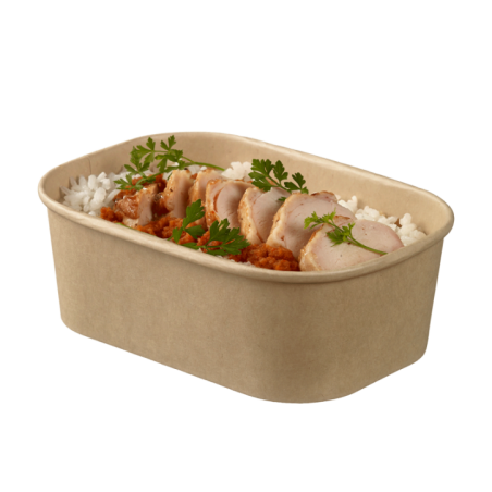 Barquette Lingot fibre de bambou 750 ml