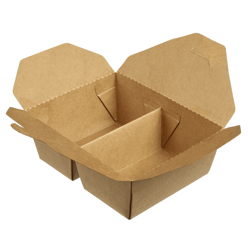 Boîte repas Ecokraft 2 compartiments 400 + 400 ml