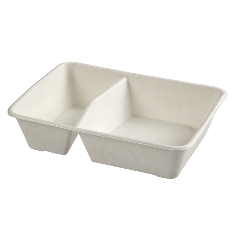 Barquette Quantum 2 compartiments avec lamination 900 + 450 ml