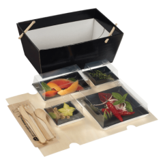 Base Bourriche noire 300x200x125 mm