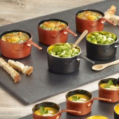 Casserole Eskoffié noire/dorée 50 ml