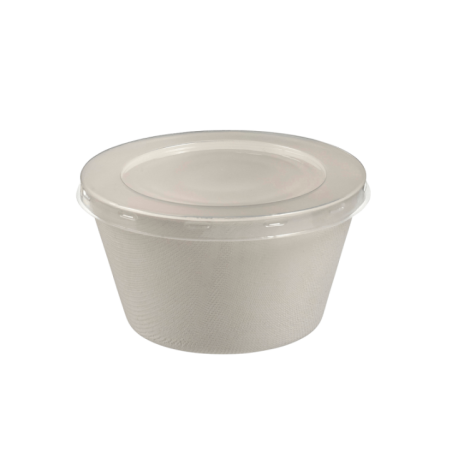 Couvercle pour pot en pulpe de canne 475 ml