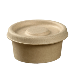 Couvercle pulpe de canne brune pour pot à sauce 50 ml