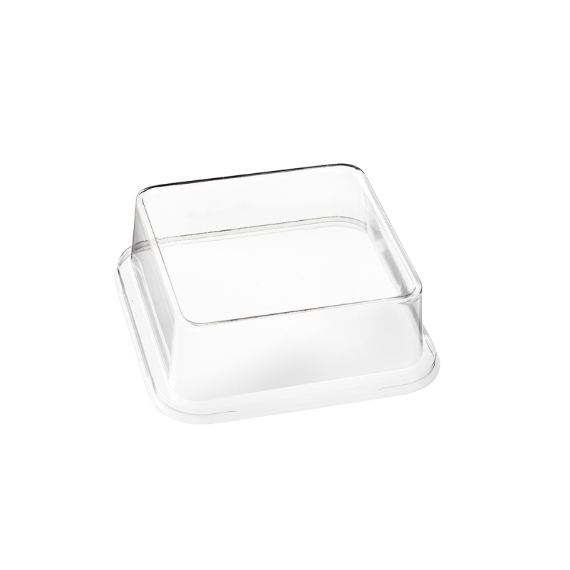 Couvercle RPET pour assiette Kanopée 100x100 mm Couvercle RPET pour assiette Kanopée 100x100 mm