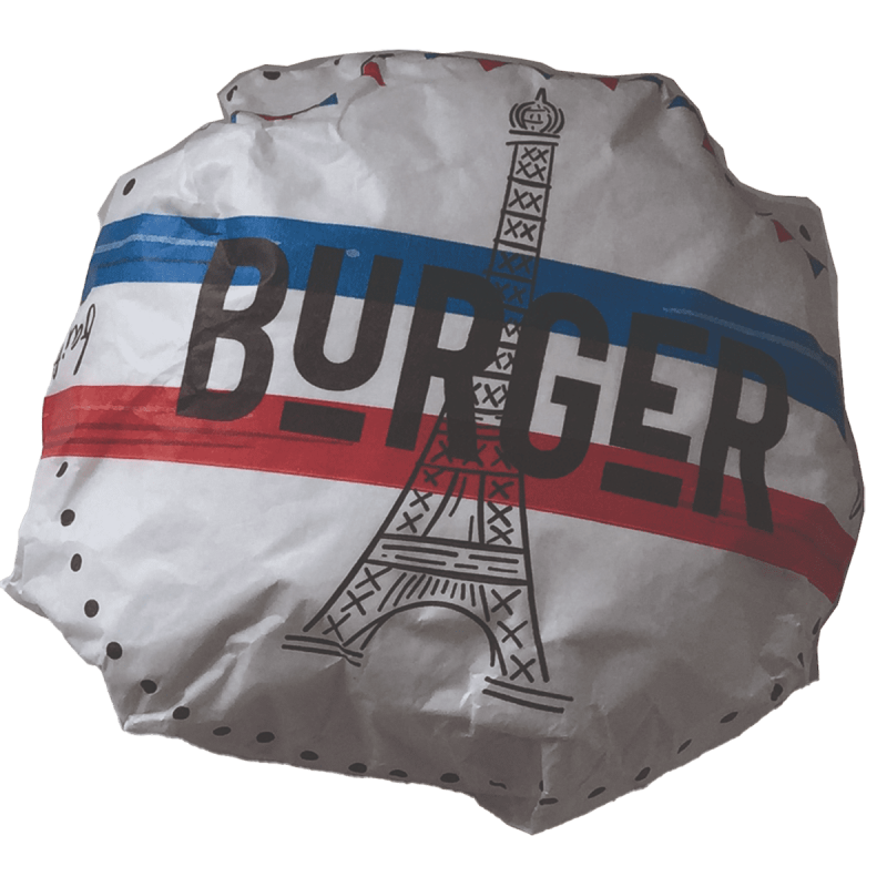 Feuille papier burger "Fait maison" 390x295 mm