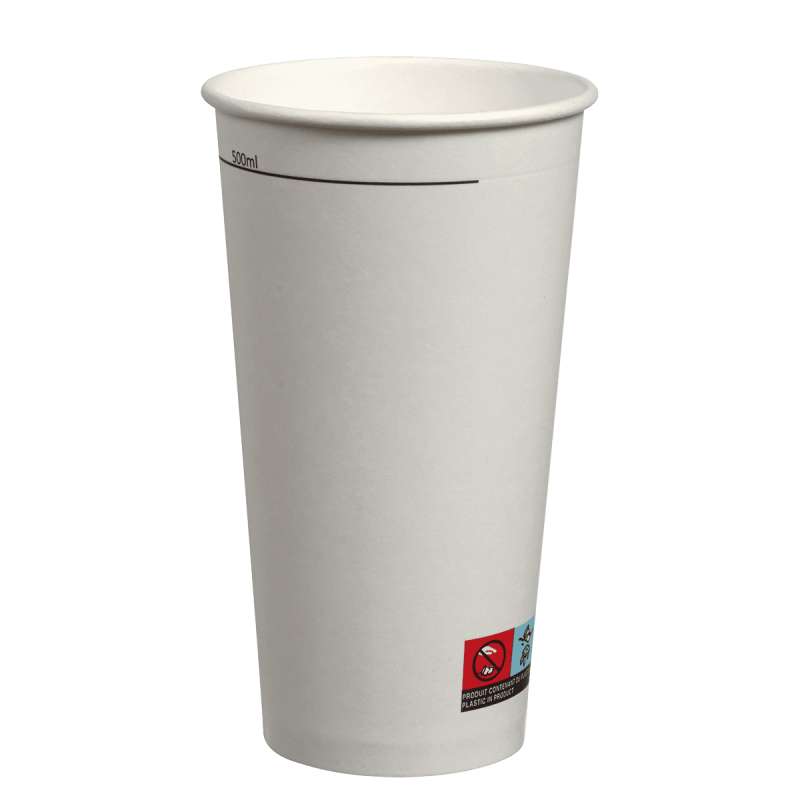 Gobelet carton blanc 580 ml gradué 500 ml