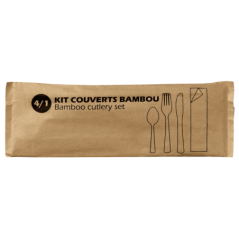 Kit couverts 4/1 bambou 210x70 mm