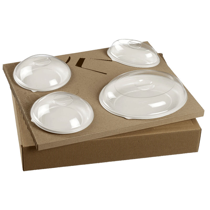 Kit plateau-repas Polaris vaisselle Galaxie blanche + couvercle Kit plateau-repas Polaris vaisselle Galaxie blanche + couvercle